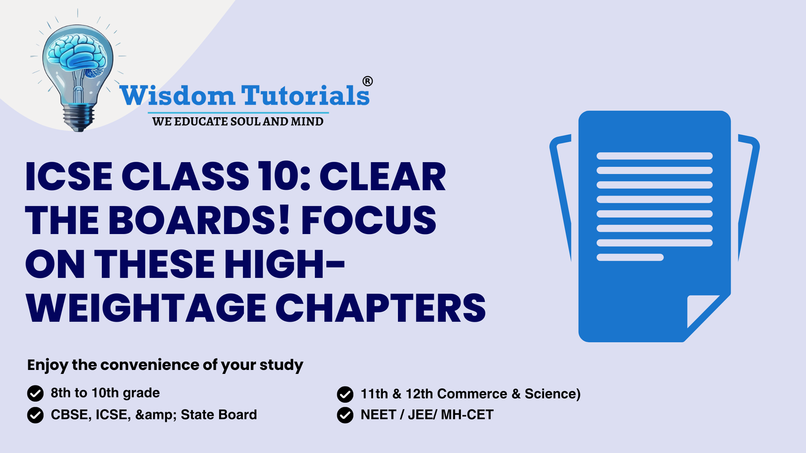 ICSE Class 10: Clear the Boards! Focus on These High-Weightage Chapters